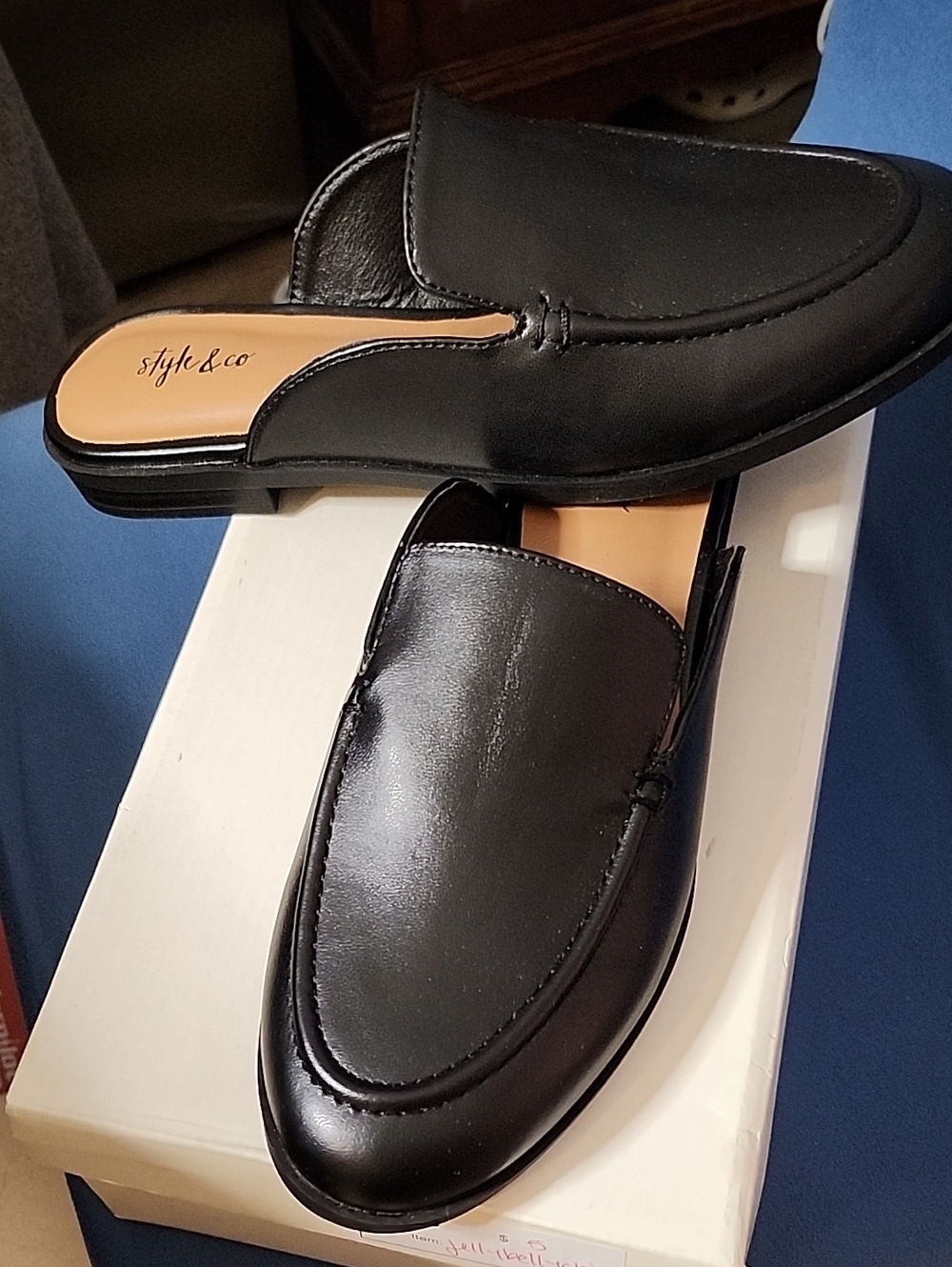 Size 7 style & co.  Black mule nib